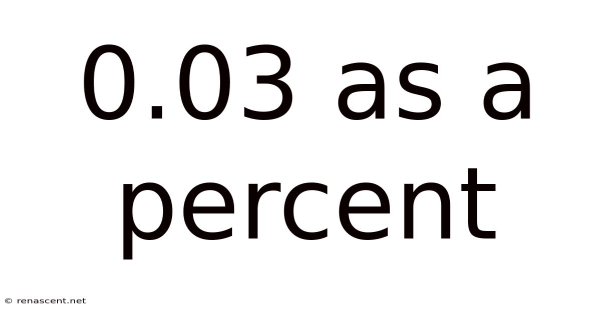 0.03 As A Percent