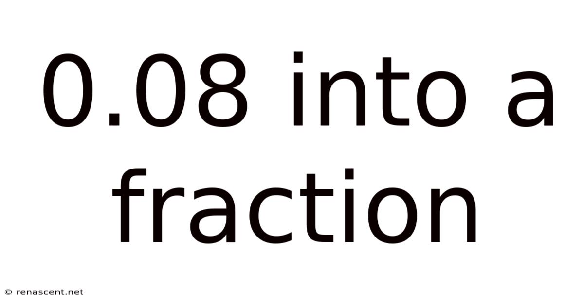 0.08 Into A Fraction