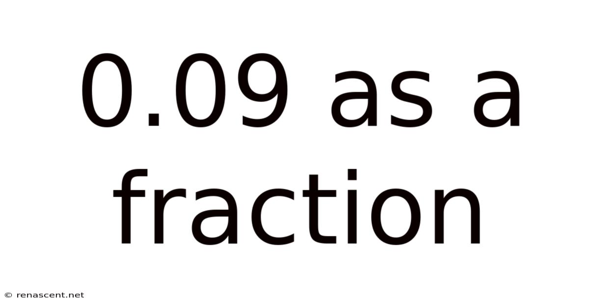 0.09 As A Fraction