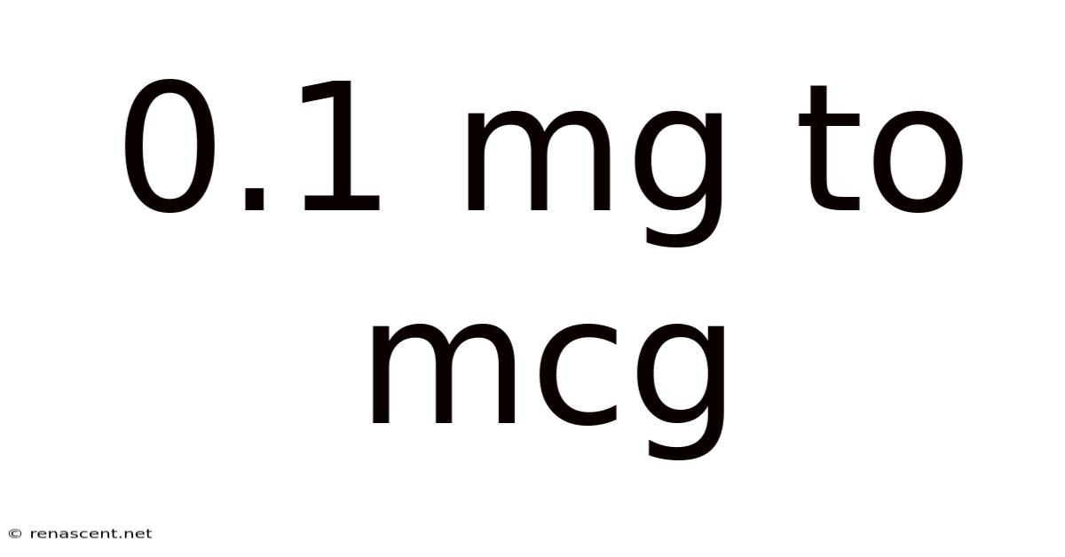 0.1 Mg To Mcg