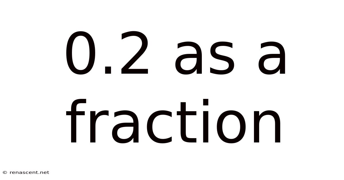 0.2 As A Fraction