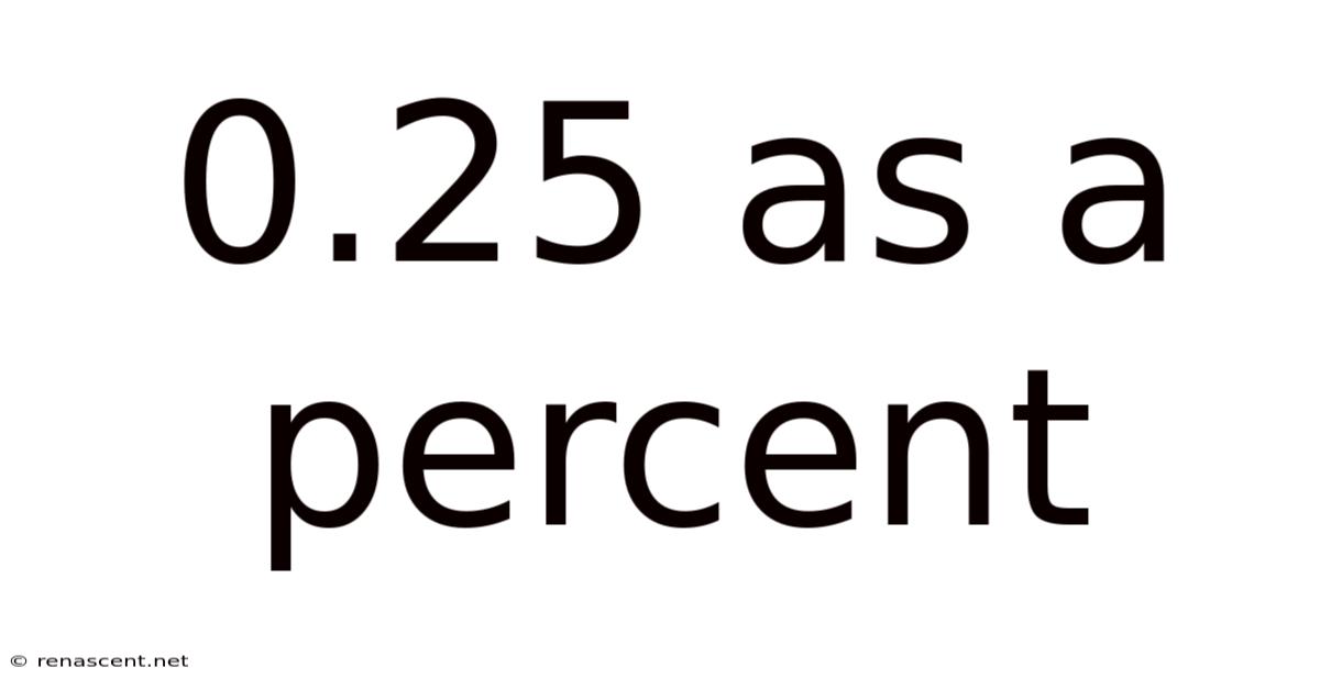 0.25 As A Percent
