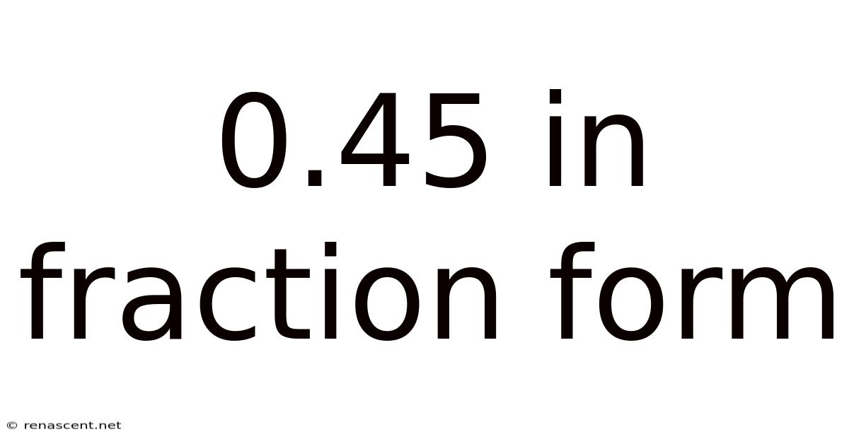 0.45 In Fraction Form