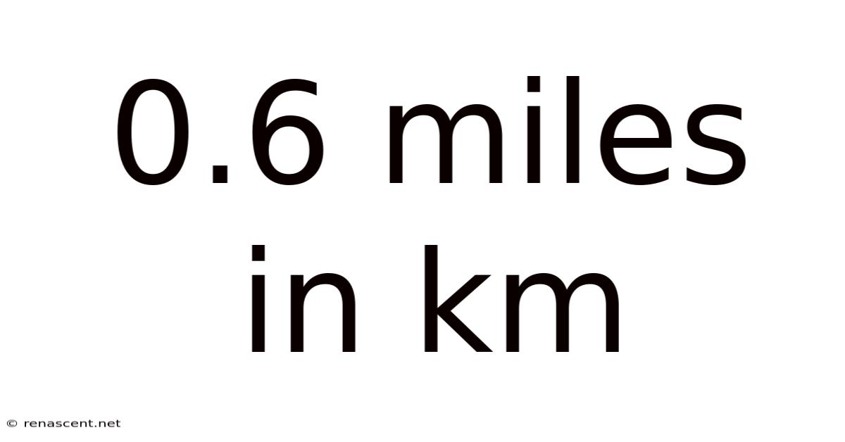 0.6 Miles In Km