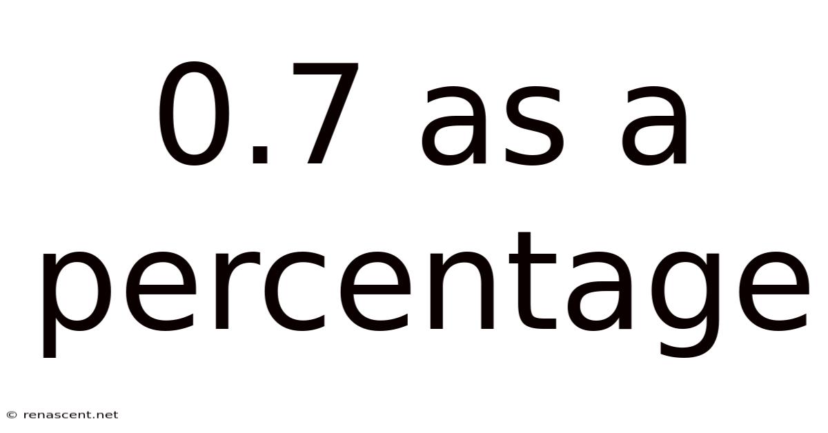 0.7 As A Percentage