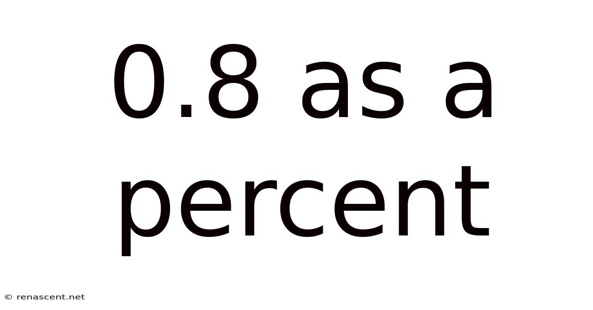 0.8 As A Percent