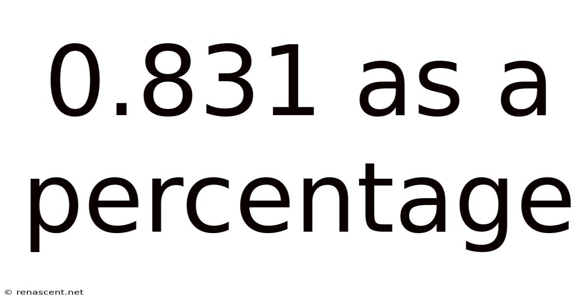 0.831 As A Percentage