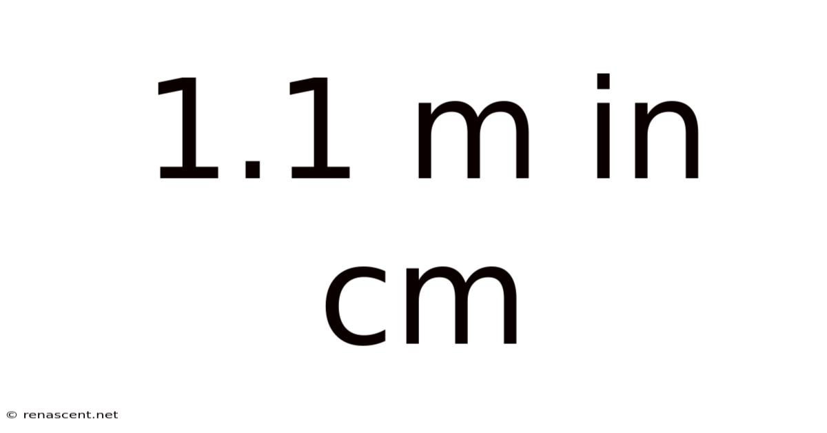 1.1 M In Cm