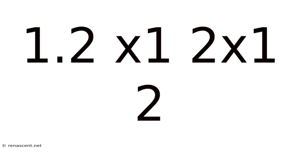 1.2 X1 2x1 2