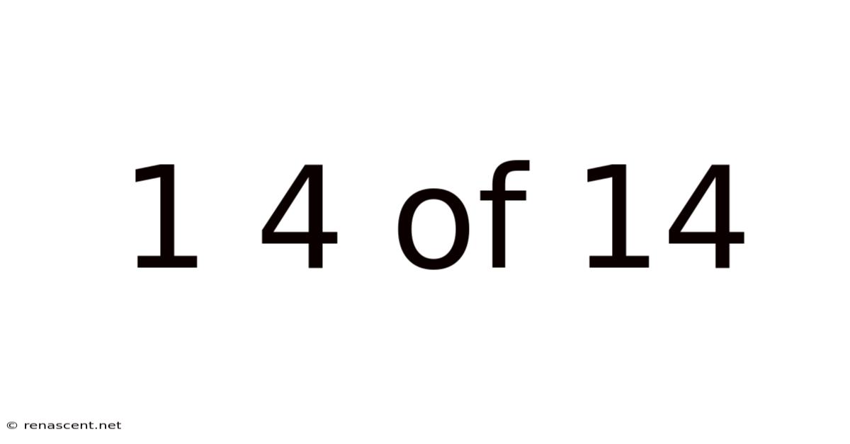 1 4 Of 14