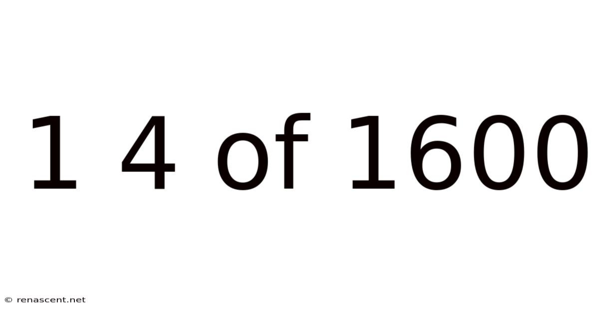 1 4 Of 1600