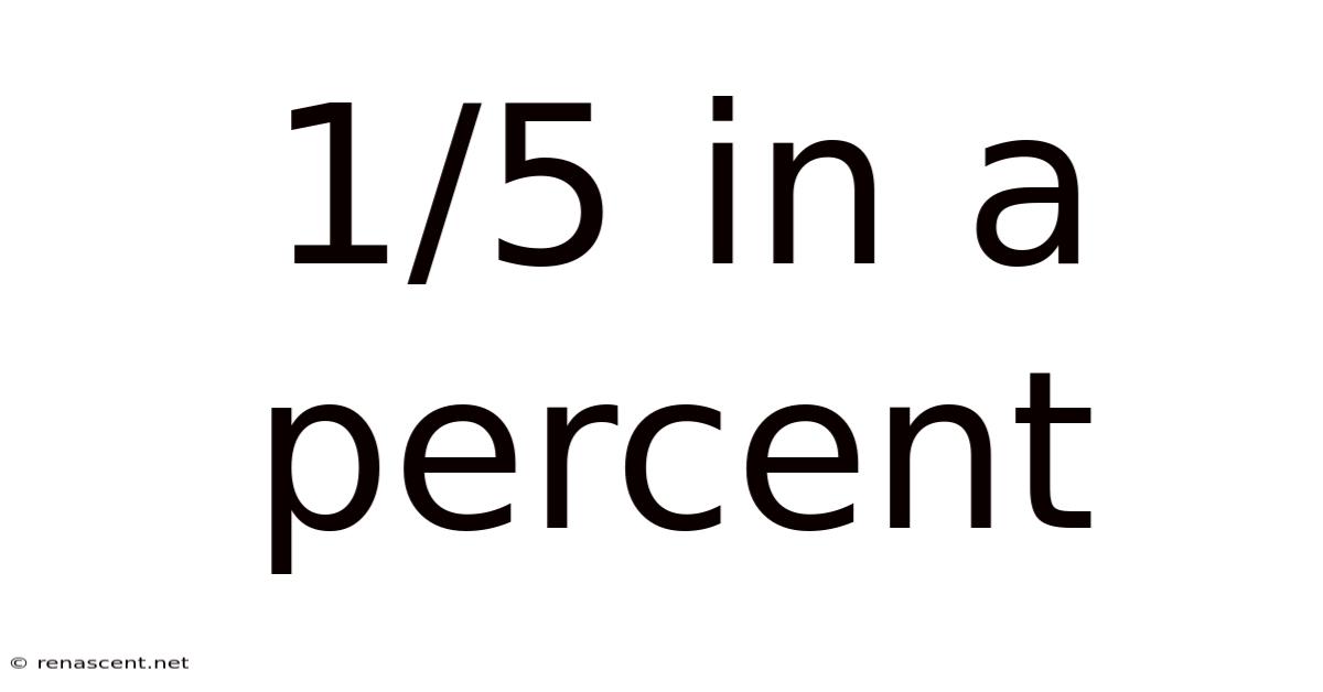 1/5 In A Percent