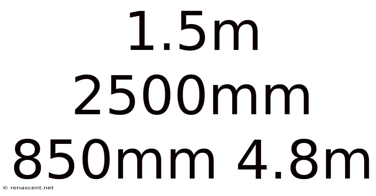 1.5m 2500mm 850mm 4.8m