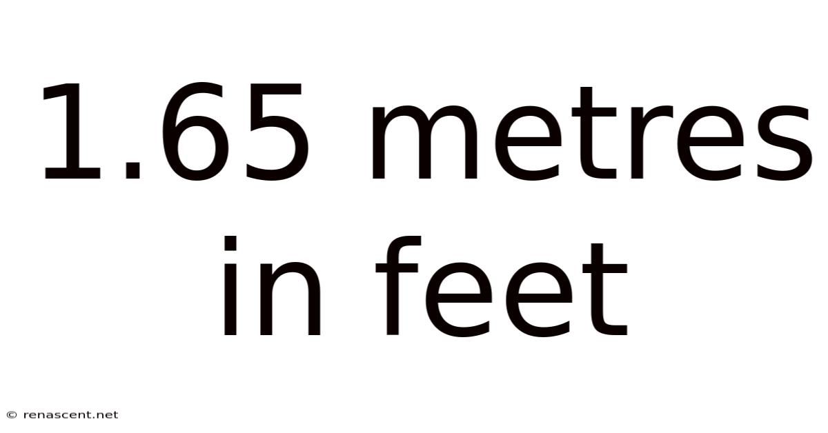1.65 Metres In Feet