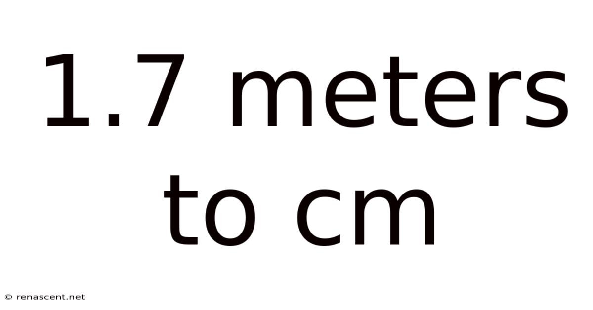 1.7 Meters To Cm
