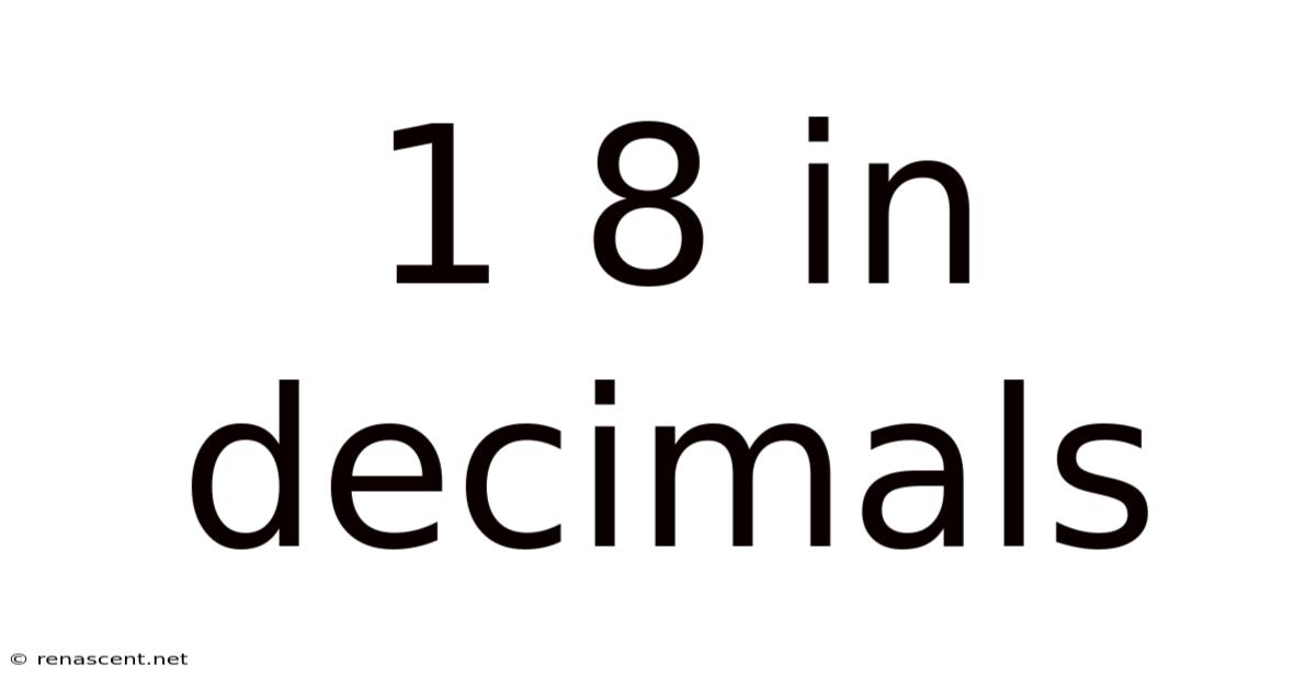 1 8 In Decimals