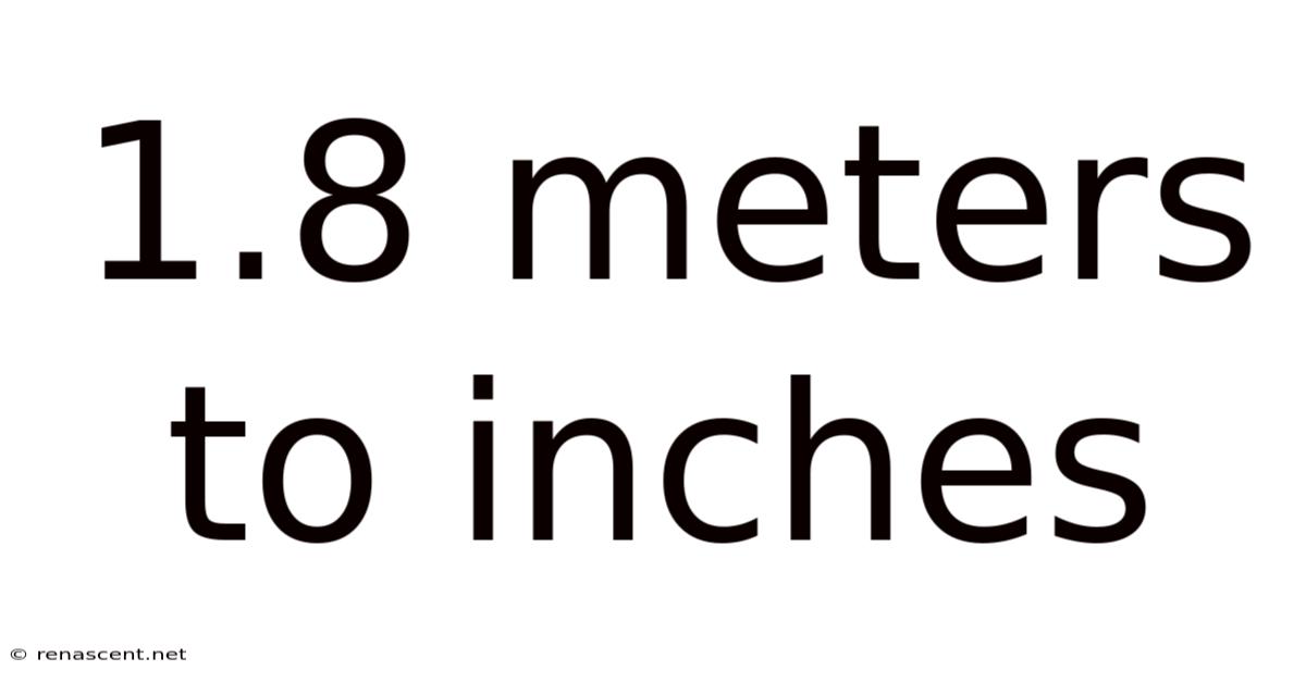 1.8 Meters To Inches