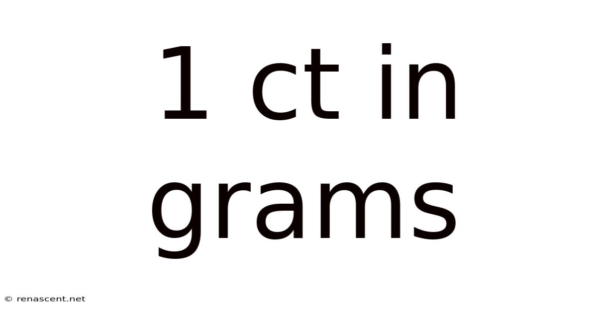 1 Ct In Grams