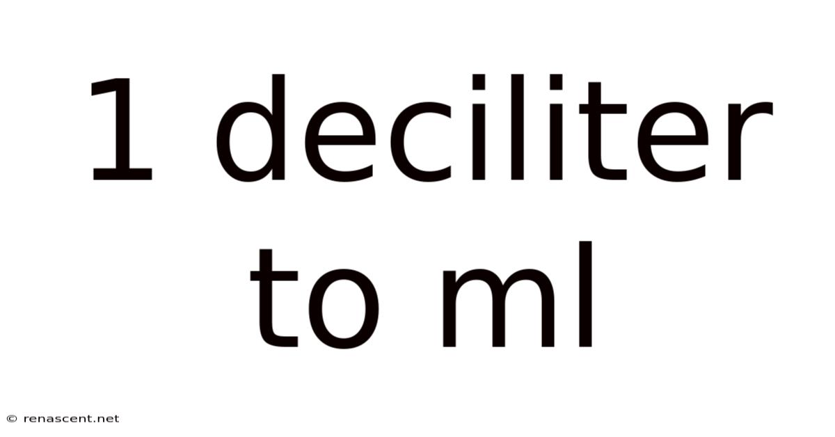 1 Deciliter To Ml
