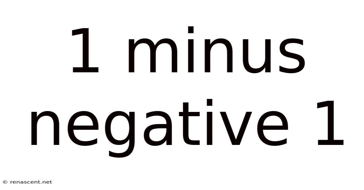 1 Minus Negative 1