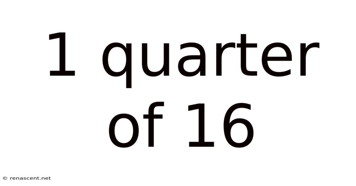 1 Quarter Of 16