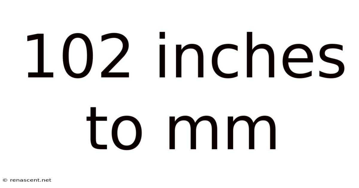 102 Inches To Mm
