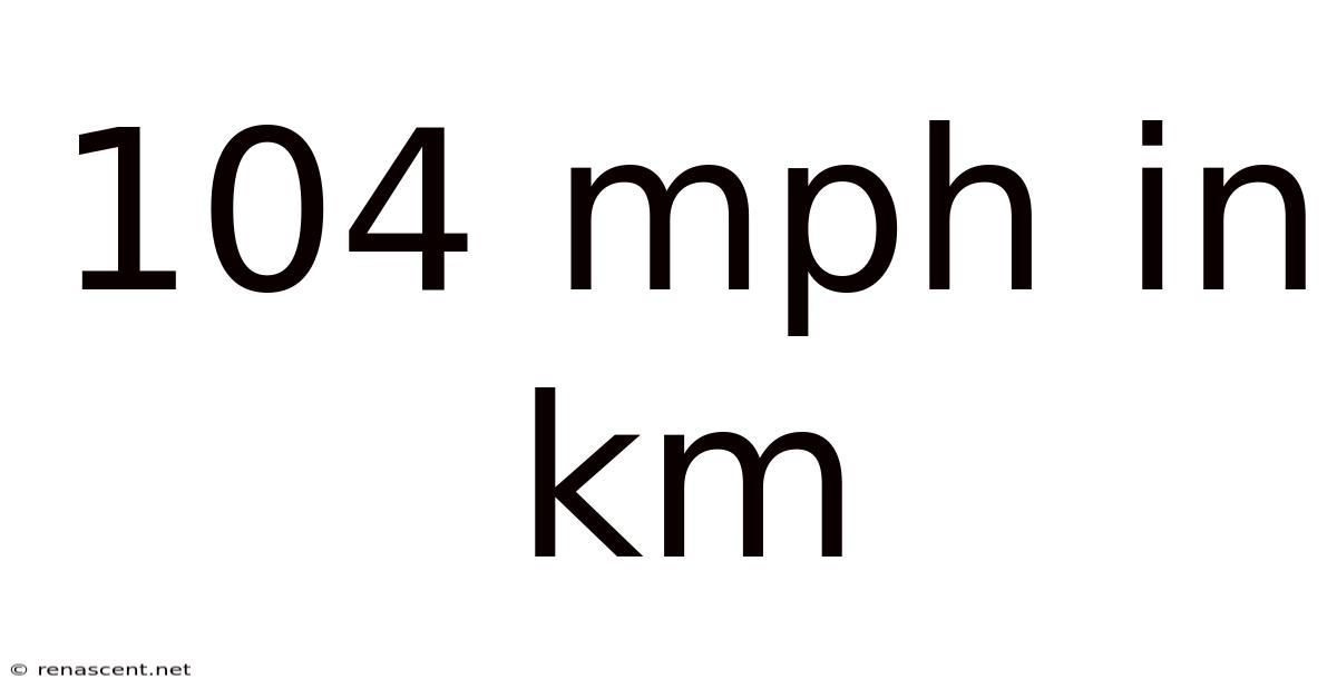 104 Mph In Km