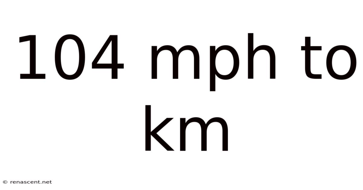104 Mph To Km