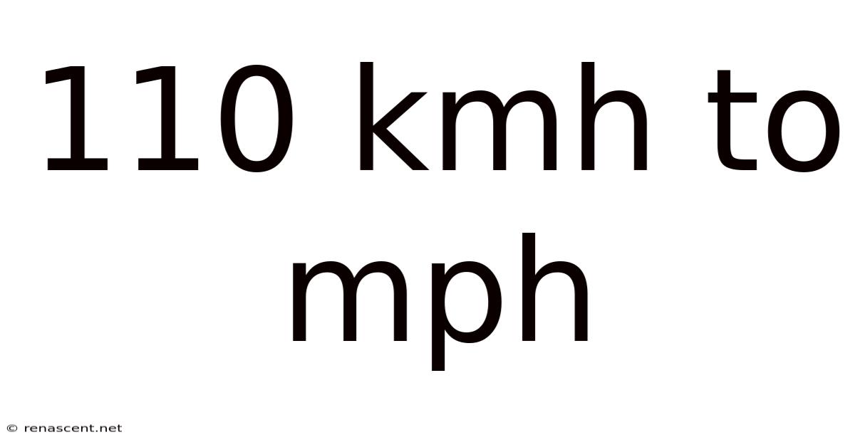 110 Kmh To Mph