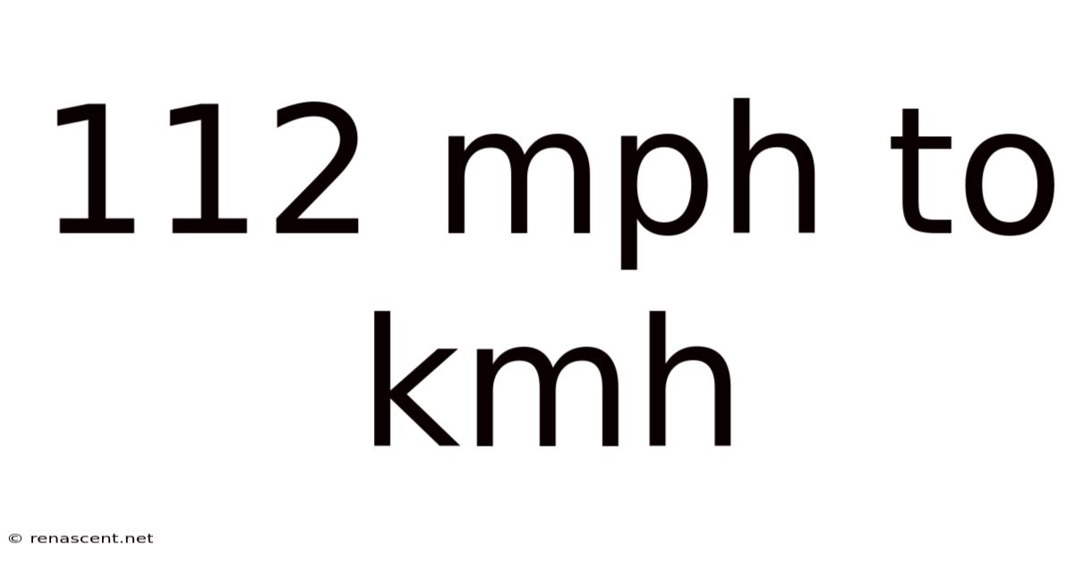 112 Mph To Kmh