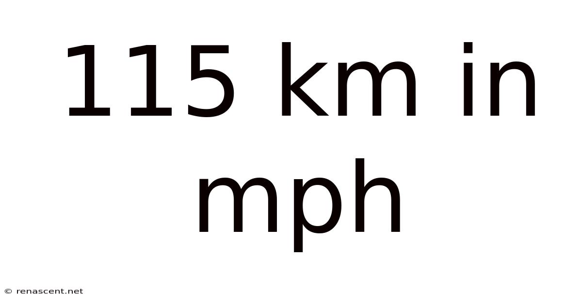 115 Km In Mph