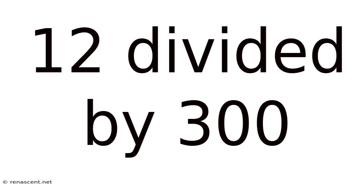 12 Divided By 300