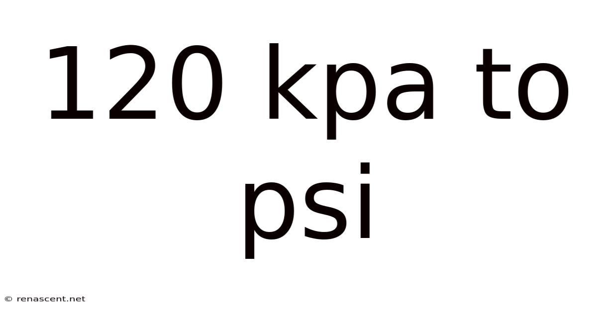 120 Kpa To Psi