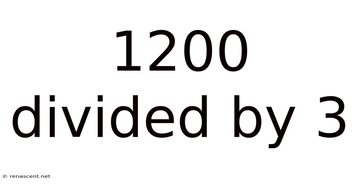 1200 Divided By 3