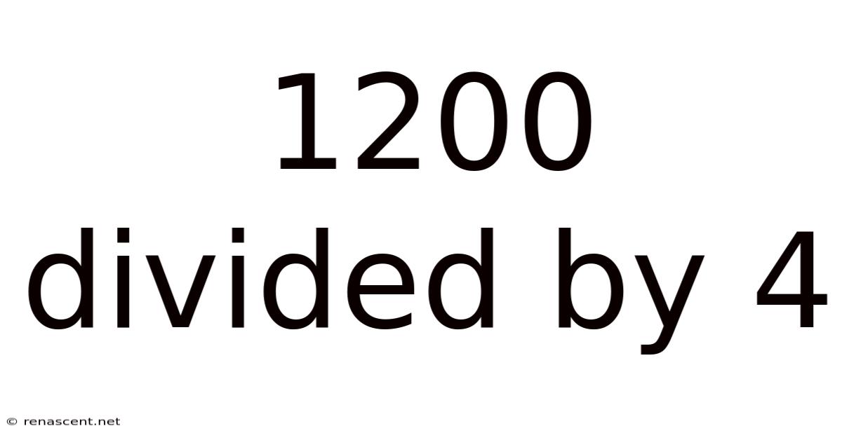 1200 Divided By 4