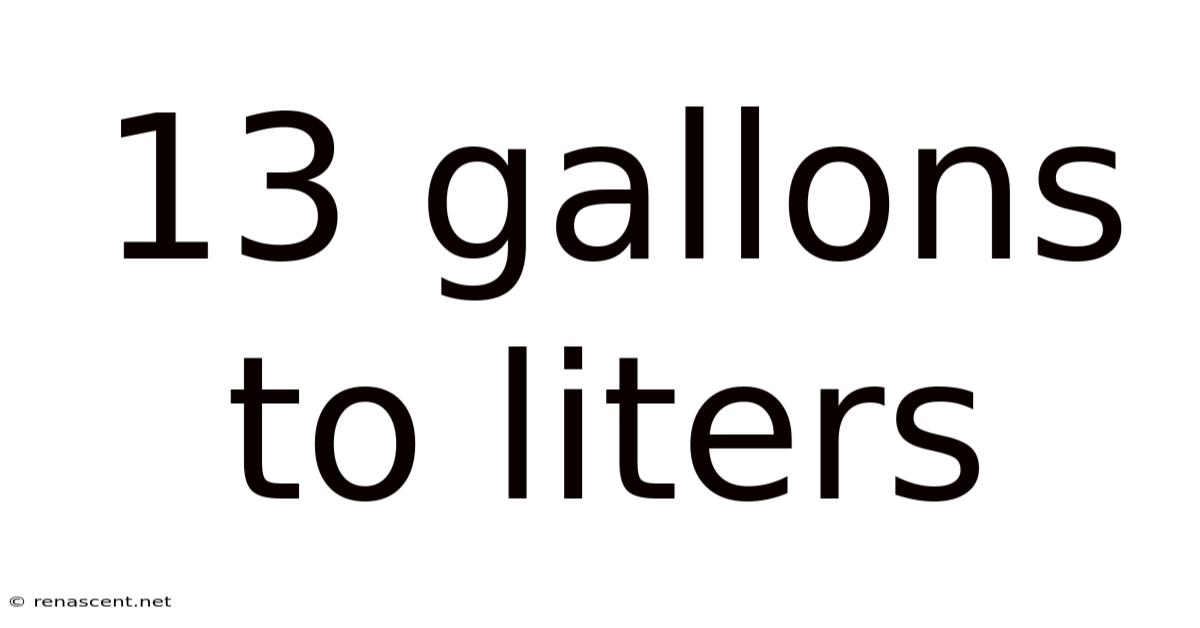 13 Gallons To Liters