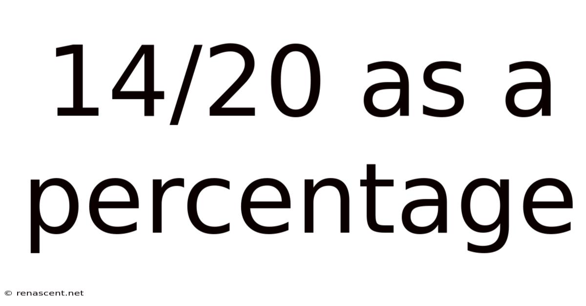 14/20 As A Percentage