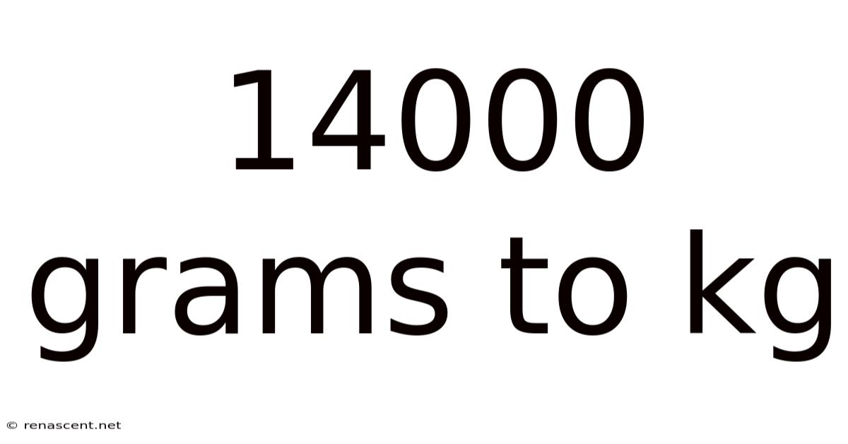 14000 Grams To Kg