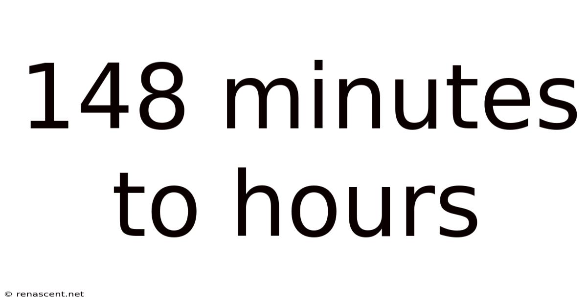 148 Minutes To Hours