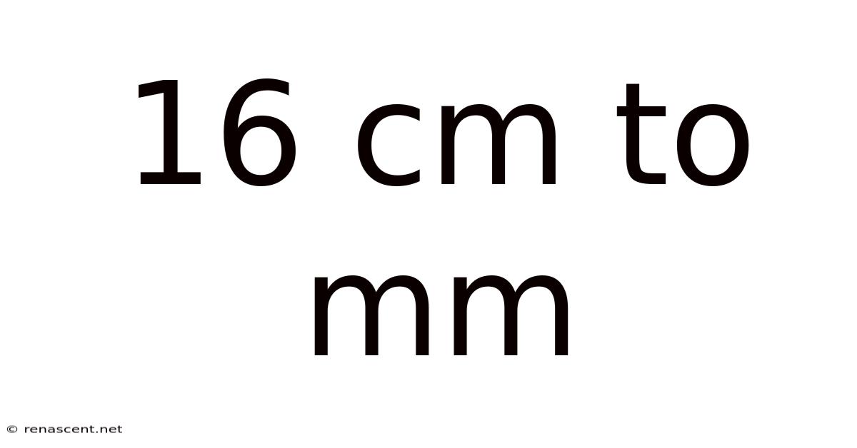16 Cm To Mm