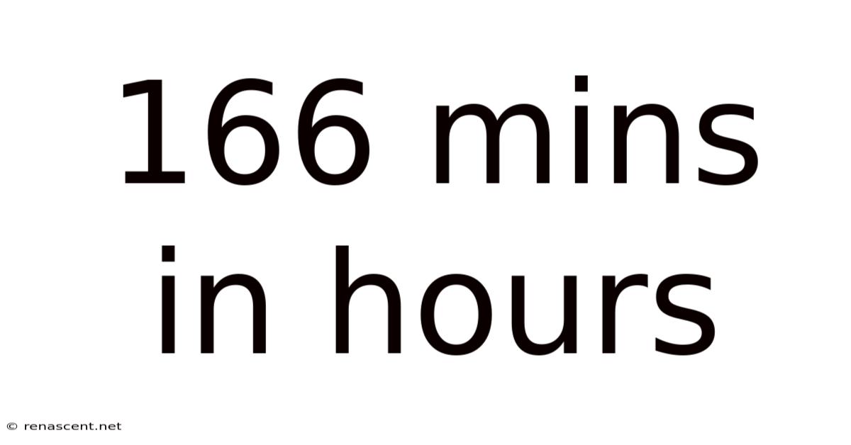 166 Mins In Hours