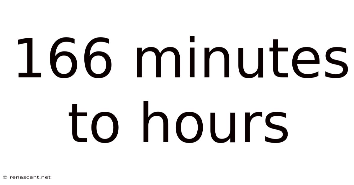 166 Minutes To Hours
