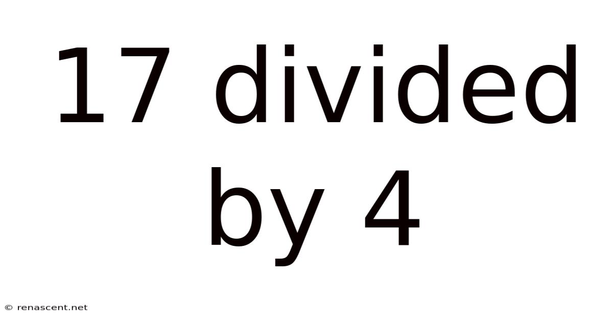 17 Divided By 4