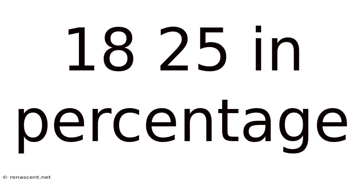 18 25 In Percentage