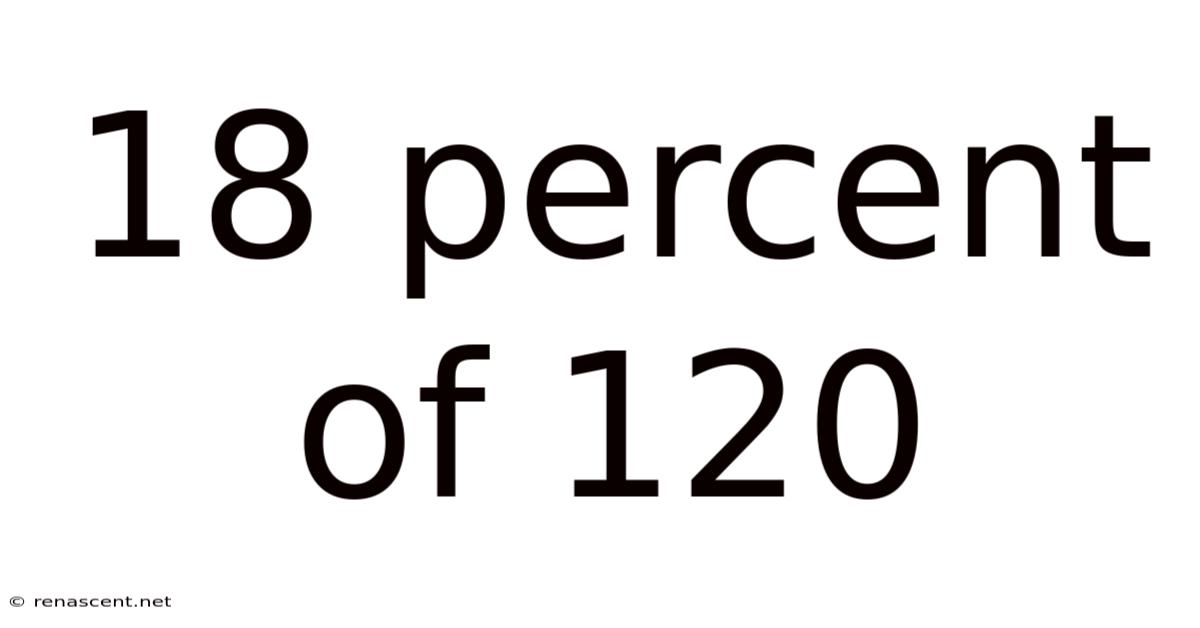 18 Percent Of 120