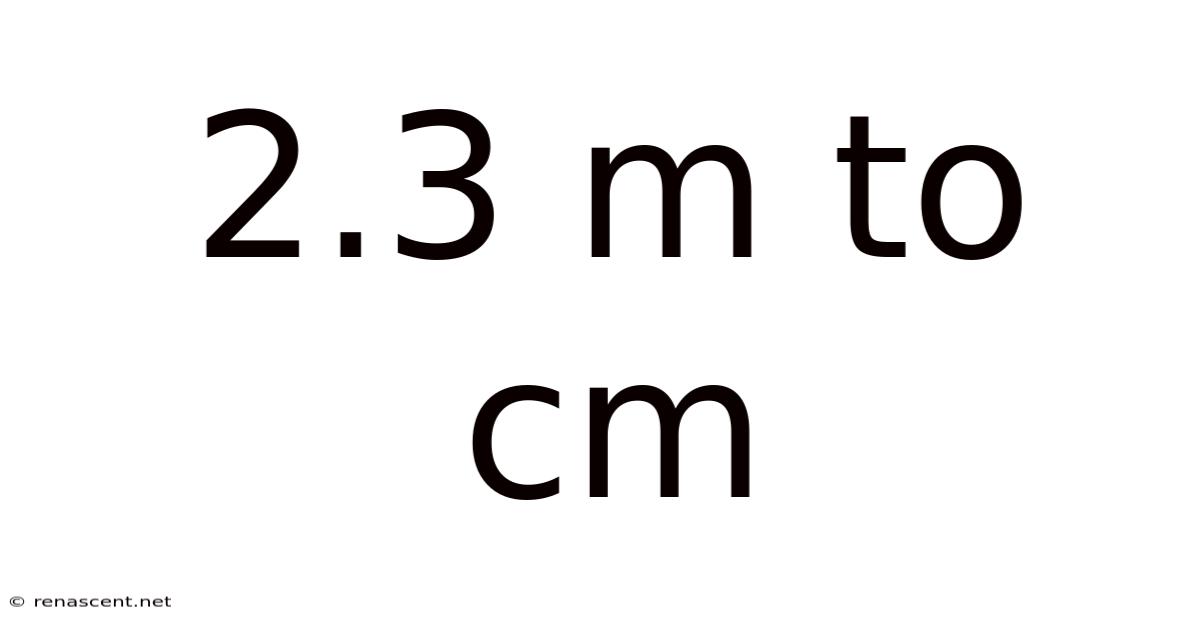 2.3 M To Cm