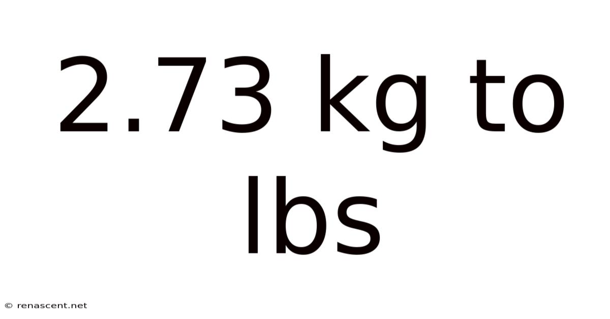 2.73 Kg To Lbs