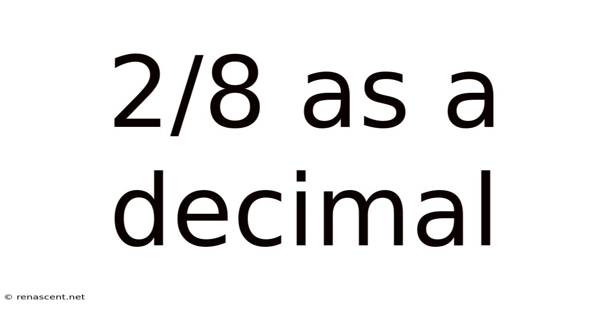2/8 As A Decimal