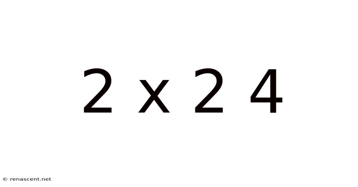 2 X 2 4
