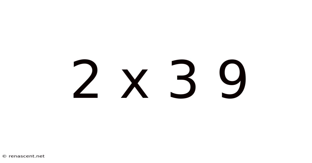 2 X 3 9